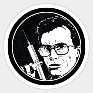 RE-ANIMATOR (Black and White Circle) Sticker